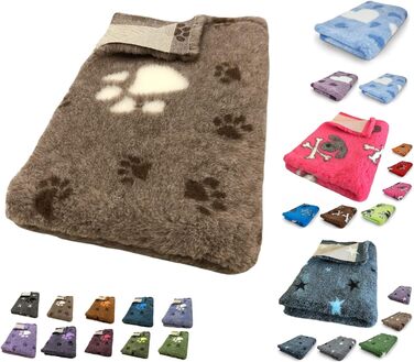 Килимок для собак Elropet Premium 30mm, неслизький, S/M/L для маленьких та великих собак, Vet Bed, найвища якість (S 80cm X 50cm, сірий зірки)