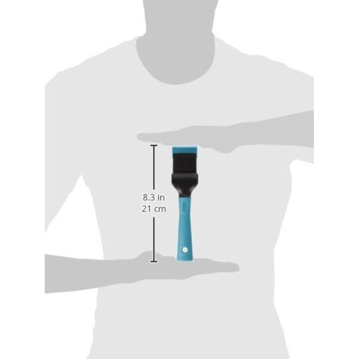 Грумінг-щітка Master Grooming Tools однобічна, жорстка, гнучка – для догляду за шерстю собак (20,3 x 3,8 см, блакитно-зелений)