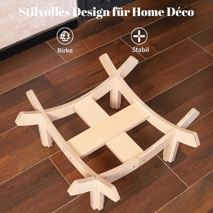 Кігтечка для котів CheerPals: зручне ліжко-стілець з м'яким подушками, 55х55 см, білий (світло-блакитний)