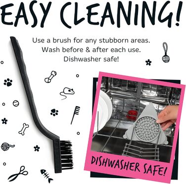 Licky Mats від Bugalugs для собак та котів: килимок для годування, зменшує стрес, 2 шт. + шпатель + щітка