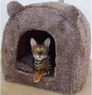 Лежак для котів Rosewood 03086, м'який, люкс, середній, коричневий