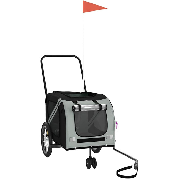 Фарм-причіп для собак Gecheer: міцний каркас з заліза, Oxford-тканина, дах з ПВХ для безпечних та комфортних поїздок