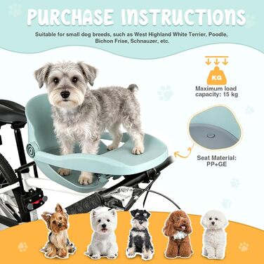 Корзина для собак на велосипед до 15 кг, міцна та ергономічна (Цянова)