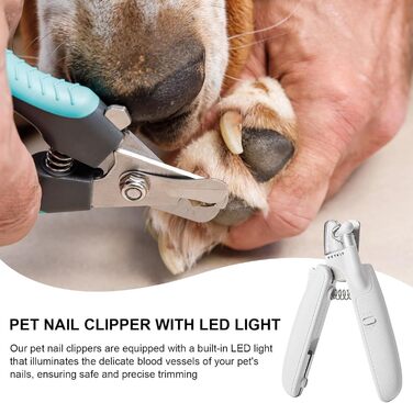 Тример для обрізання кігтів собак з підсвічуванням LED | Точний триммер для догляду за кігтями собак та котів | Для дому, подорожей та активного відпочинку