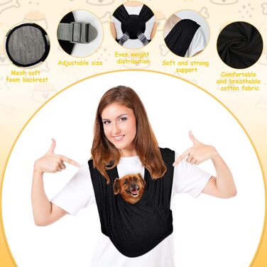 Сумка-переноска для собак до 9 кг, тканинна, з регульованим ременем, для прогулянок на вулиці