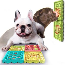 Набір мисок для собак 4 в 1 з уповільненням годування, інтерактивні миски для собак та котів з присосками (4 шт.)