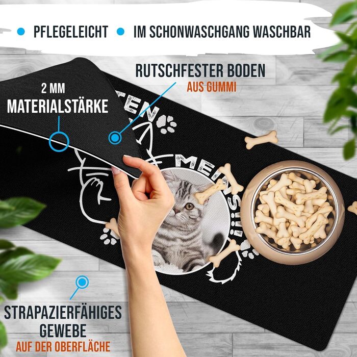 Підкладка під годівницю для котів з фотографією - 