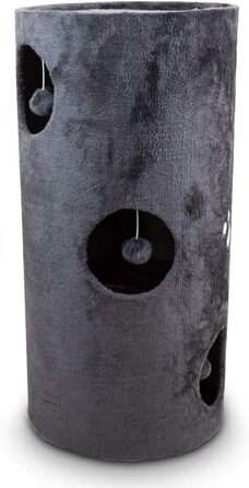 BITUXX® Кігтеточка для котів - кігтеточка-будиночок з плюшу та сизалю (78 см, сірий)