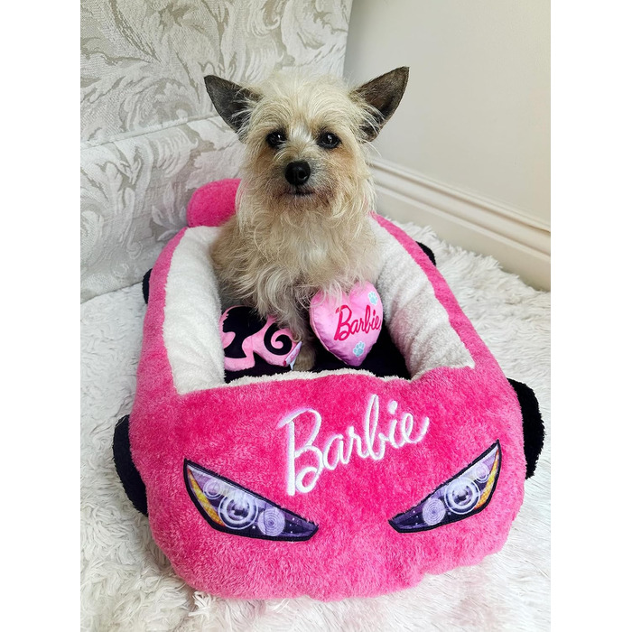 Ліжко для домашніх тварин Barbie у вигляді плюшевого авто