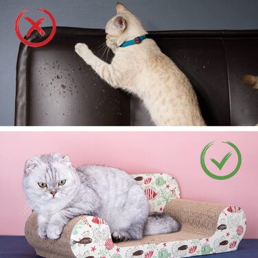 Nobleza - когтеточка для котів з котячою м'ятою, ігрова зона, картридж, 56 x 26 x 20 см