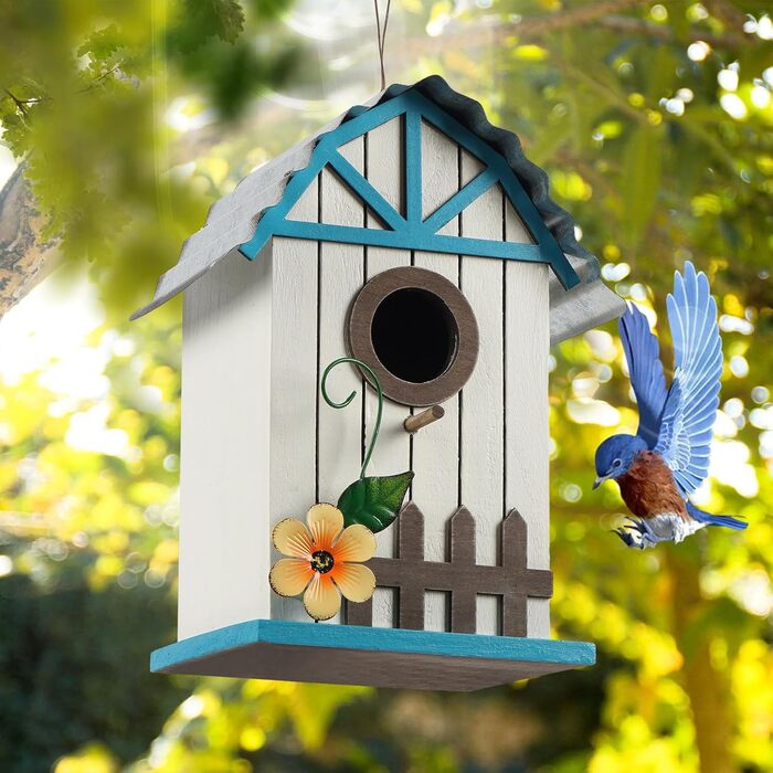 Дерев'яний будиночок для птахів Vogelhaus - годівниця та гніздовий ящик для диких птахів (28x18.5x31.5 см)