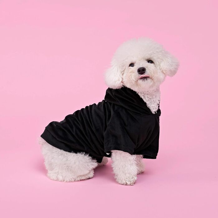 Світшот Juicy Couture Bling Velours для домашніх тварин – Рожевий – Розмір XS/S (0,9–3,2 kg) – для собак та котів, Розмір M/L (7-12 lbs.)