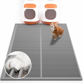 PetNova Великий килимок для туалету котів XL 114×79 см, водонепроникний, з високими бортиками, легкий у догляді, для кількох котів