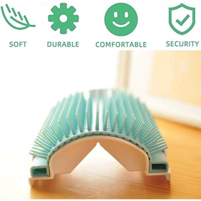 Гребінець для котів з довгим та коротким волоссям, самостійний догляд, іграшка для дряпання (сірий)