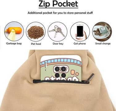 NATUYA Сумка-переноска для собак та котів, бавовняна, бежева, для прогулянок та подорожей