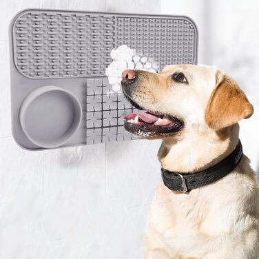 Килимок для лизання собак, коврик для іграшок, сірий | 38.5 x 15 x 2.5 см