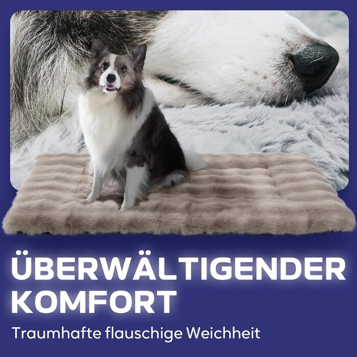 М'яке ліжко для собак Mora Pets: тепла, зручна, миюча, 91 x 60.5 см, коричневий колір