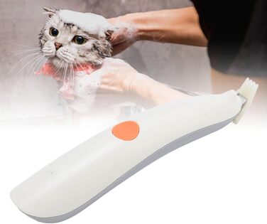 Бездротовий тример для собак з підсвічуванням, 2 швидкості, регульований, для грумінгу навколо очей, вух та мордочки (сіро-білий)