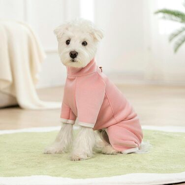 Тепла флісова куртка для собак, флісовий костюм на 4 лапи, захист від вітру, з отвором для повідка, зручний ролkragen, для маленьких, середніх та великих собак, сірий, розмір M