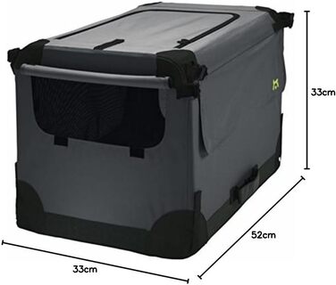 Тканинний контейнер-переноска Maelson Soft Kennel для собак, антрацит, 52x33x33 см