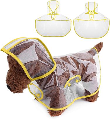 Дощовик для собак PETCUTE, жовтий, PVC, з капюшоном, дихаючий, для середніх та великих собак (6XL)