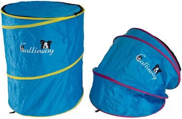 Баррель для аджиліті Calliway Hoopers – 2 шт. (Блакитний) | Легкий, стабільний, з можливістю обважнення | З сумкою для перенесення | Для аджиліті-тренувань собак