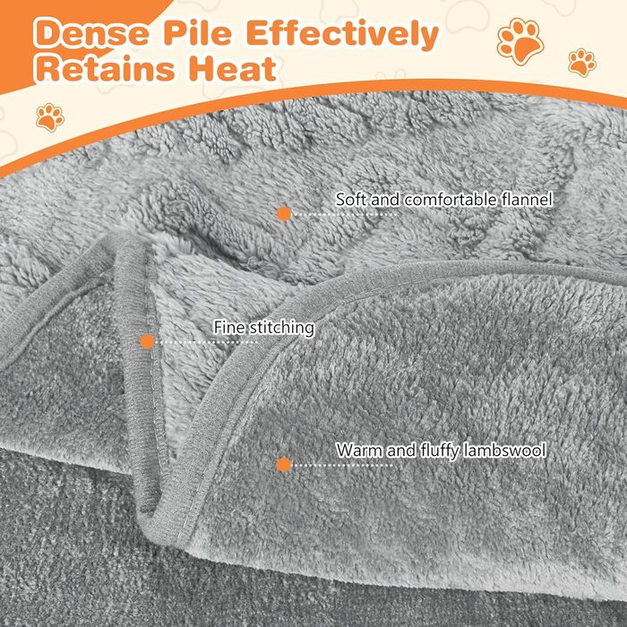 Водонепроникний плед для собак (150x128 см) - м'який та зручний для подорожей та дому