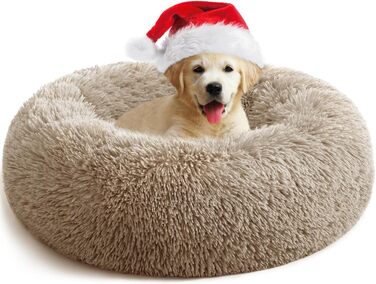 Кінець для собак та котів, Fulffy, 50х50 см, штучне хутро, самогріючий, неслизький, хакі