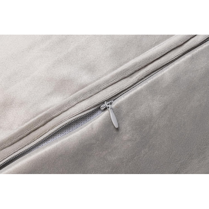 Подушка для собак Lotte Nalino, велюр, сіра, 70x55x15 см