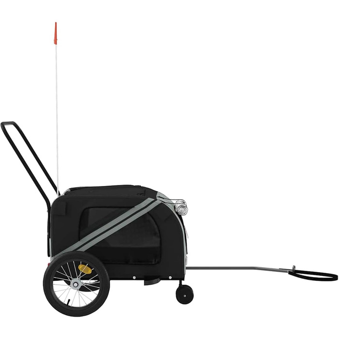 Фарм-причіп для собак Gecheer: міцний каркас з заліза, Oxford-тканина, дах з ПВХ для безпечних та комфортних поїздок