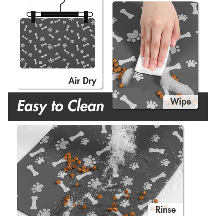 Силіконовий килимок для годування собак та котів, 60x90 см, водонепроникний, легко миється