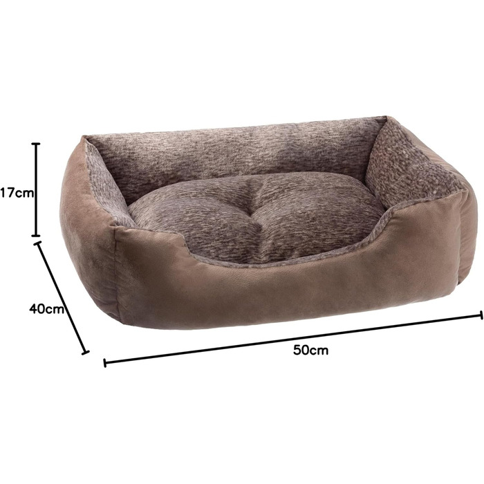 Крісло-ліжко для собак з м'яким знімним подушкою, можна прати, різні кольори та розміри (S, коричневий)