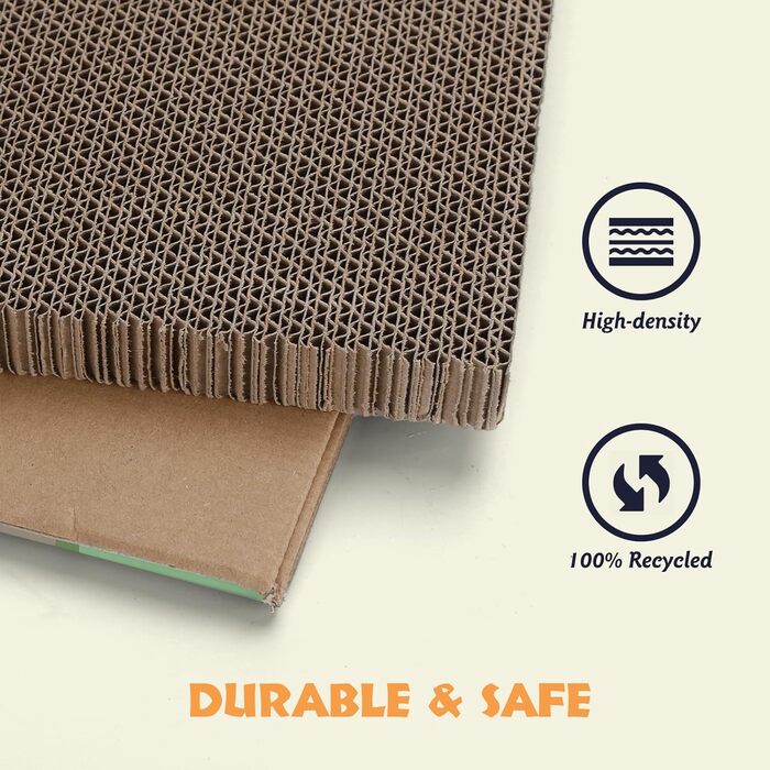 Nobleza Будинок для котів з картону з когтеточками та котячою м'ятою, простий у збиранні, когтеточки для котів, печеринка для котів, для закритих приміщень (2 шт.)