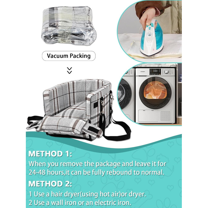 Автокрісло для собак маленьких порід, переносне автокрісло з м'яким, знімним, миючим подушечкою, для консолі авто, до 5,9 кг (сірий)