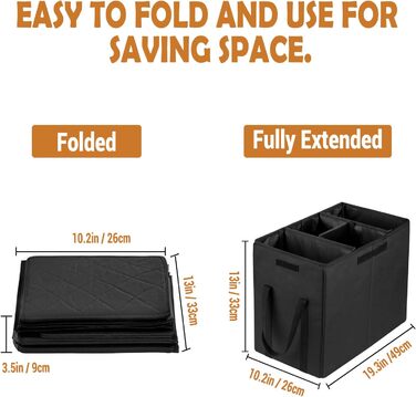 Розширювач для автокрісла для собак, органайзер для заднього сидіння авто, чорний, S (49x26x33 см)