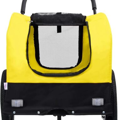 Причіп для велосипеда 63,5x143x103 см, жовто-чорний