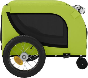 Причіп для тварин Fahrradanhänger, блакитно-чорний, Oxford, метал, 124 x 53 x 53 см
