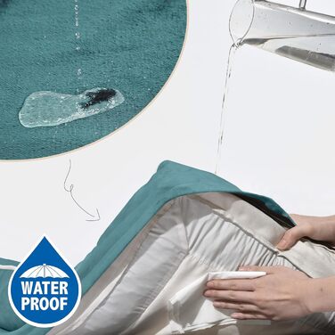 Ортопедичне собаче ліжко Comfort Expression з водонепроникним покриттям для великих собак. Зручне, довговічне, знімний, миючий чохол, антиковзаюча підставка. Розмір: 71x48x15 см, колір: вицвілий блакитний.