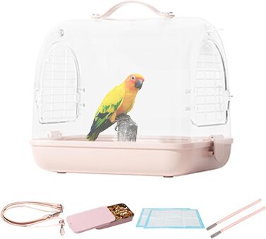 Трансформер для перевезення птахів Nymphensittich: рюкзак-переноска для птахів, прозорий клітка, м'яка переноска, клітка для подорожей з птахами | Переноска для птахів на відкритому повітрі, знімна переноска для хом'яків, прозора переноска для домашніх тв