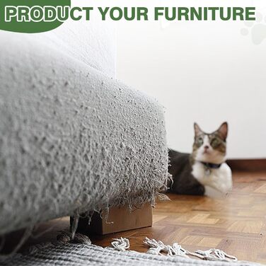 Котячий когтетоп Furlogy - 92 см, з мотузкою та інтерактивними м'ячиками, для дому, гнучкий, Стиль C