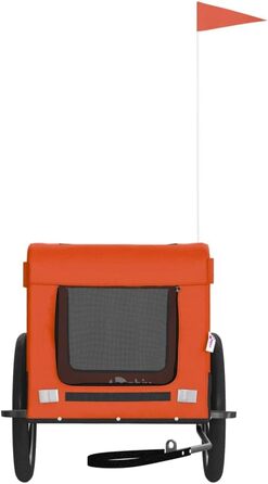 Причіп для велосипеда VidaXL для собак, 68.5 x 135 x 73.5 см, помаранчевий