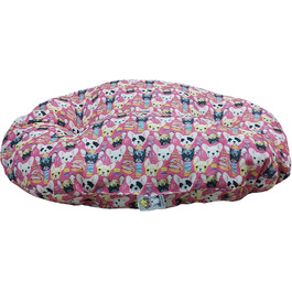 М'яке лежаче ліжко для собак та котів Ovales - комфортна килимок для домашніх тварин, Made in Italy, рожевий (Chiwa)