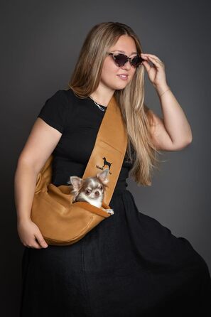 Сумочка для собак Noah & Paw до 5 кг, з регульованим ремінцем та м'яким хутром, 3 ступені безпеки, веганська шкіра