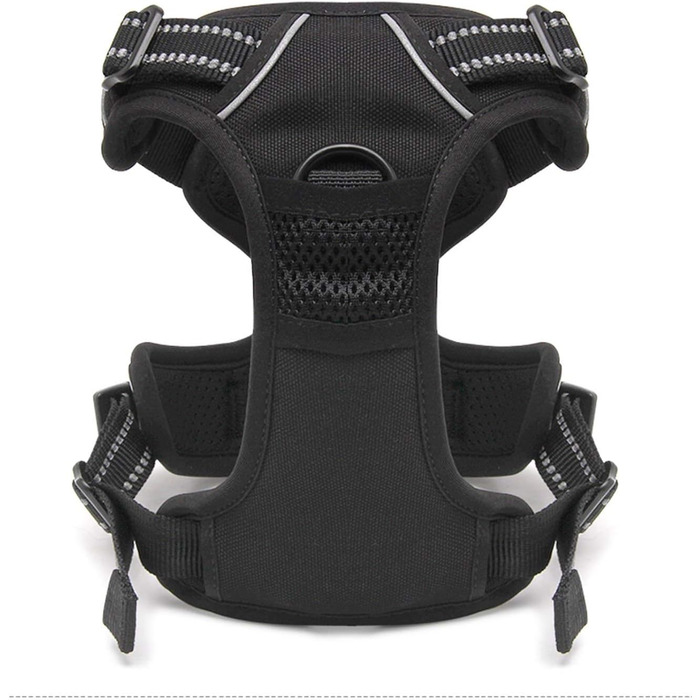 Шлейка для собак Truelove TLH5651, чорна, розмір S, запобігає ривкам, світловідбиваючі шви