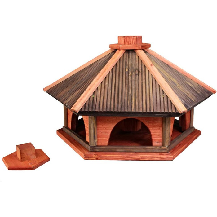 Дерев'яний годівничка для птахів Vogelhaus XXXL, ністбокс, червоно-коричневий
