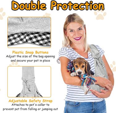 Сумка-переноска для собак, сіра переноска для середніх собак, маленьких собак та котів, переноска для цуценят з пряжкою, двостороння переноска для прогулянок на відкритому повітрі, подорожей, покупок