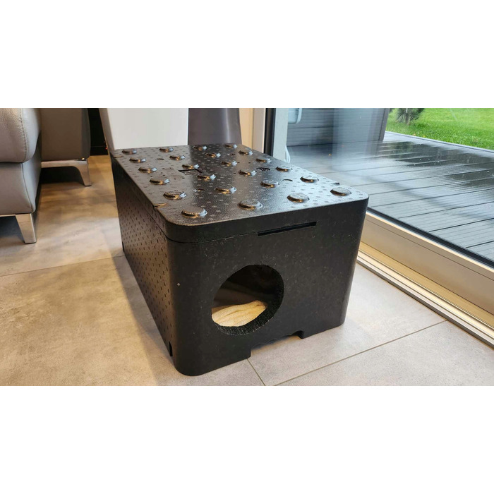 Великий будинок для кота Piocelan, міцна тепла будка 60x40x30 см