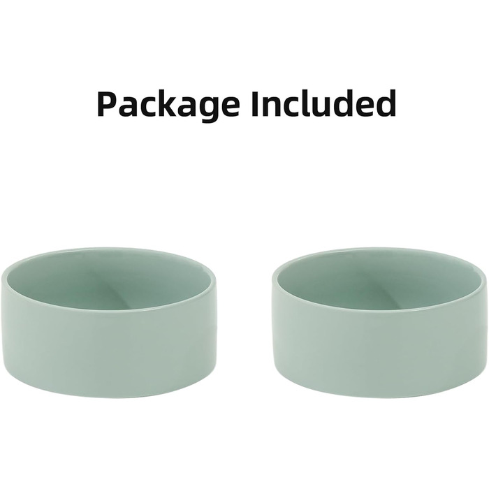 Набори мисок для собак Havniva: 2 шт., 15.5 см, 850 мл, світло-зелені, для малих та середніх порід