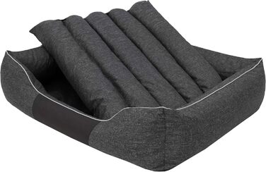 Крісло-ліжко для собак XL 85x65 см, чорне. М'яке лежання для вашого улюбленця