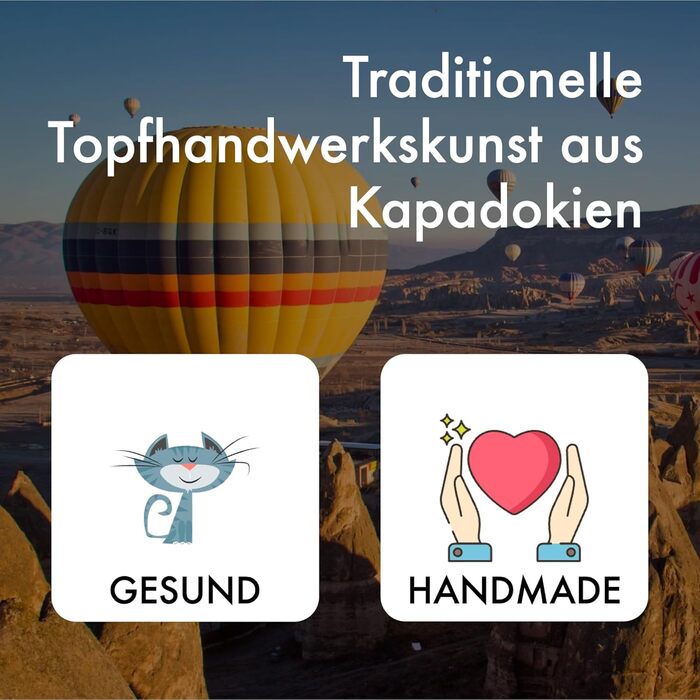 Керамічні миски для котів | Ручна робота, набір 2 шт. | Миски для корму та води, біло-сірі | з Каппадокії